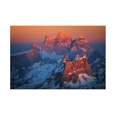 Daniel Gastager 'Burning Dolomites' Canvas Art, 22x32